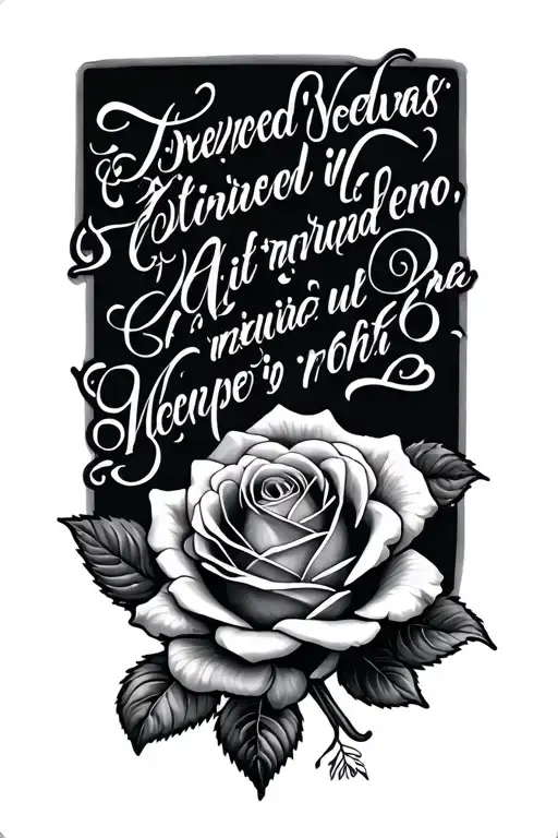 Bible Verse Rose And In Memory