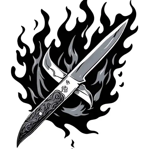 Fire And Knife Surrounded