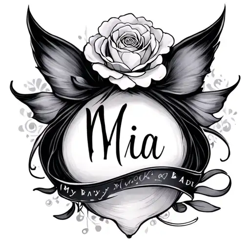 Mia Name Written Of My Baby Girl
