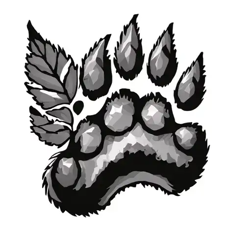 Truffle And Dog Paw With Geometry