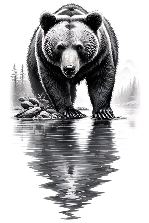 Nature River Bear