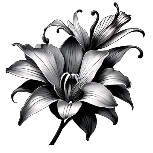 Orchid And Lily Flower