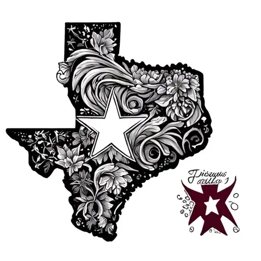 Texas And Mississippi State Drawing