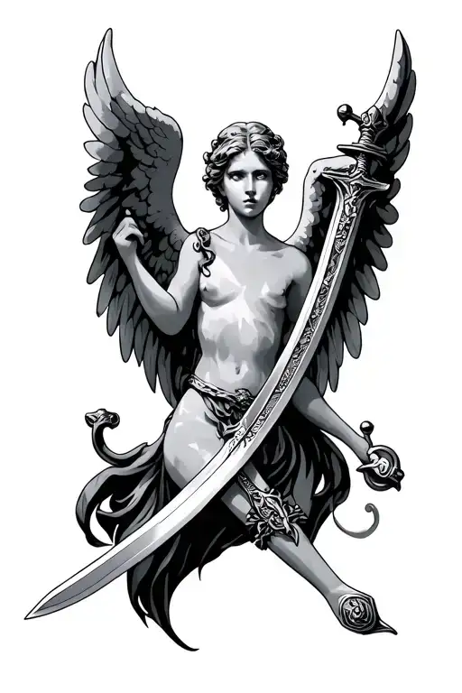 Angel And Sword Piercing