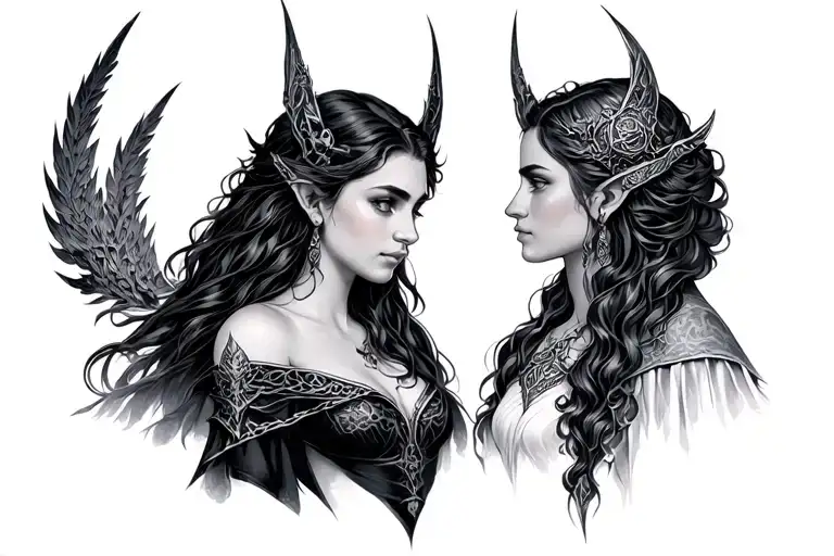 Gabrien Roxane And Capucine In Elven Lord Of Tue Ring