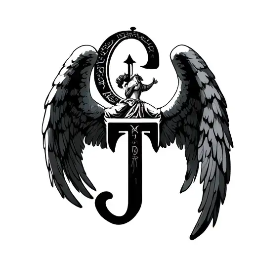 Alphabet G As Guardian Angel For Alphabet T And J