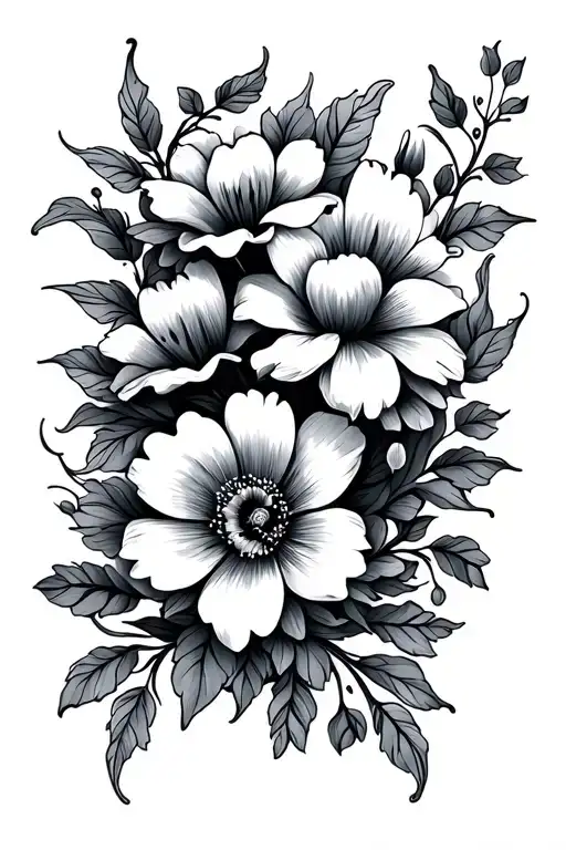 Fine Line Flowers And Vines