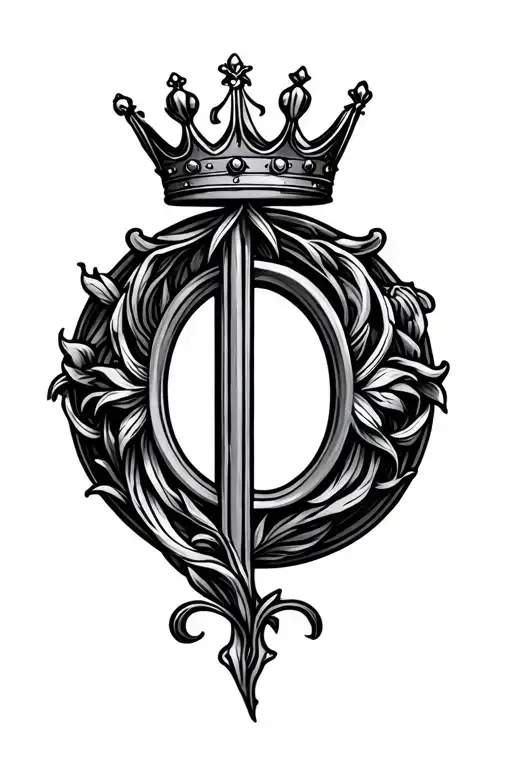 Letter O And Crown Surrounded
