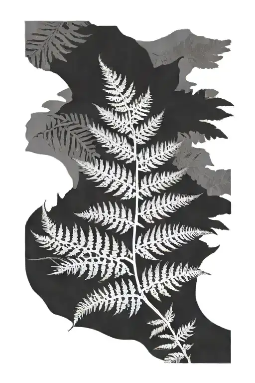 Fern Leaf Negative