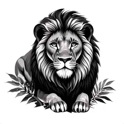 A Lion In The Jungle