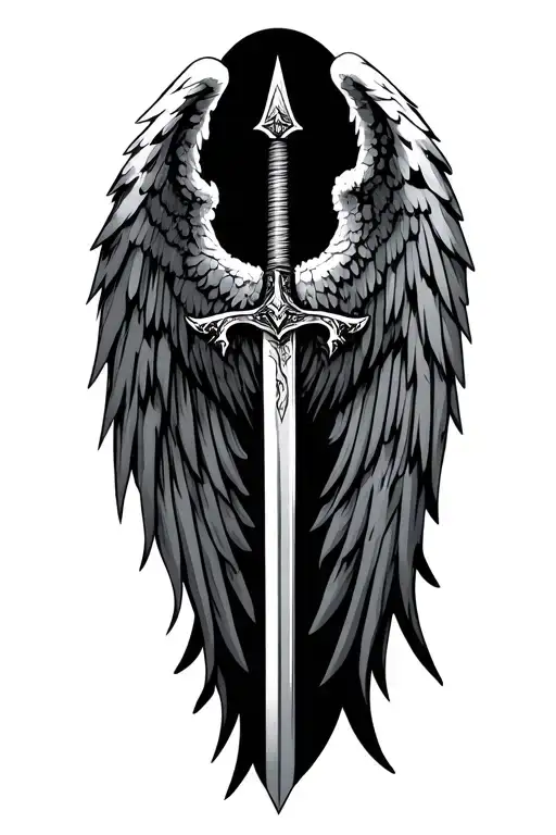 Archangel Michael Warrior Wing Dead Sword