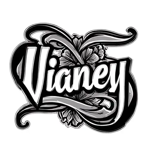 The Name Vianey In Chicano Lettering