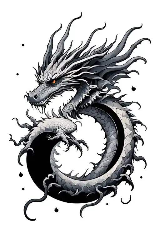 Dragon And Sun And Moon