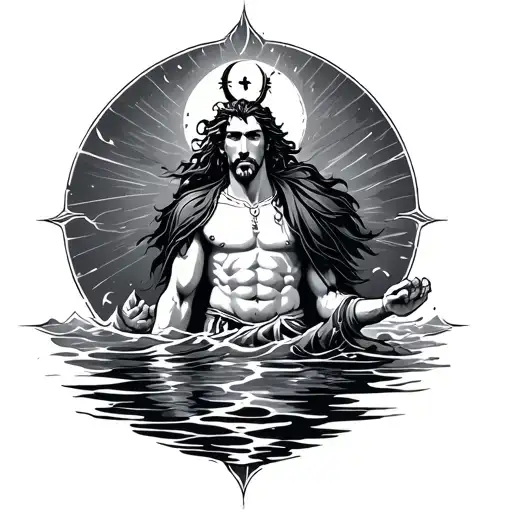 Water Bearer Inspired Tattoo Male God