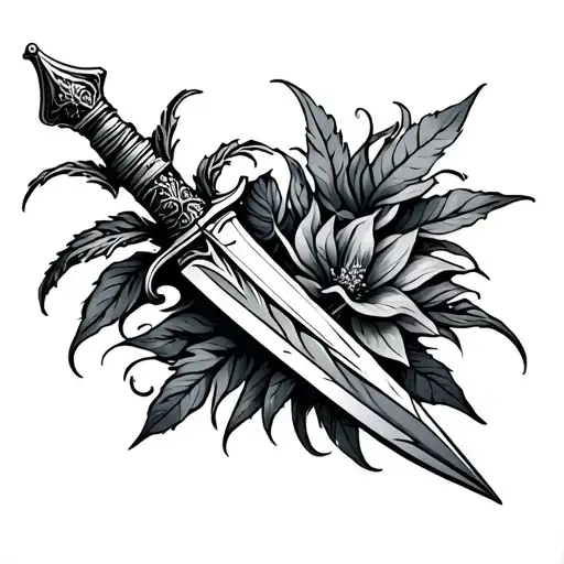 Dagger With Plants