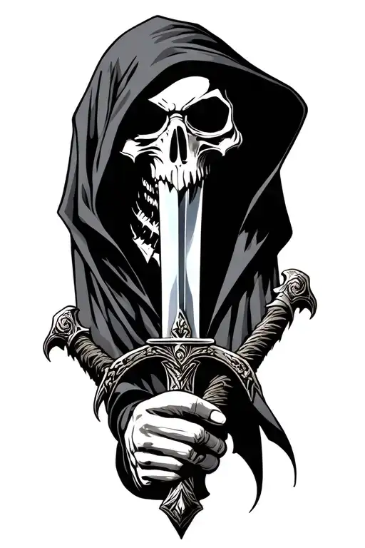 Grip Reaper Holding Sword