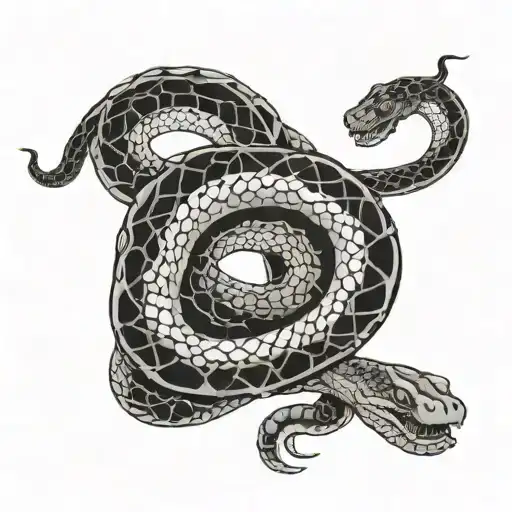 Kaizen In Japanese With Snake Wrapping Around The Word