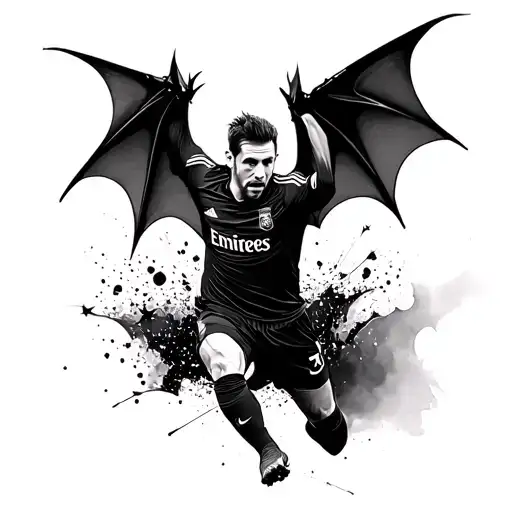 Bat Flying On Lionel Messi