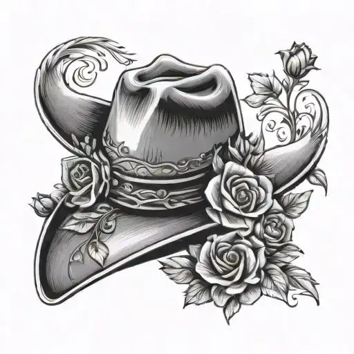 Cowboy Hat With Flowers
