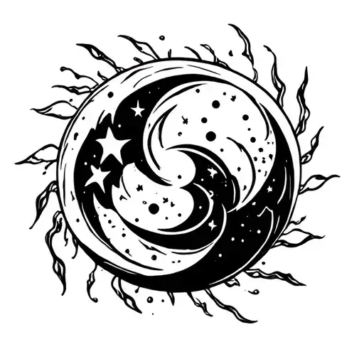 Anime Moon Water Sign Intertwined Within