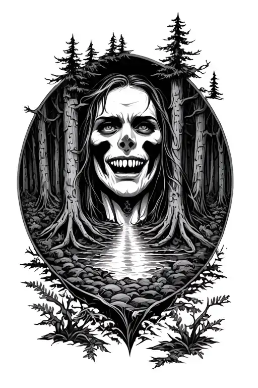 Besrker In Forest Scene With A Hidden