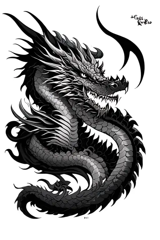 Samourai Cover With Dragon