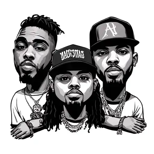 Three Gansta Niggas Cartoon Characters