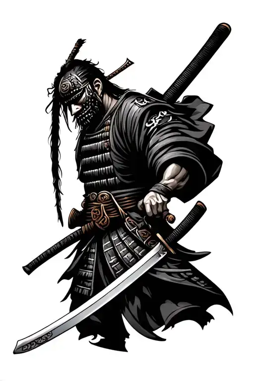 Samurai With A Katana
