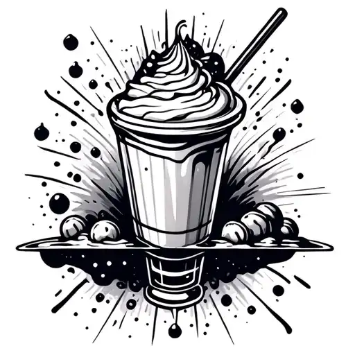 Milkshake Floating In Space