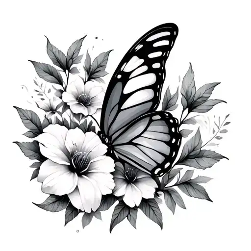 Moon Flowers Butterfly