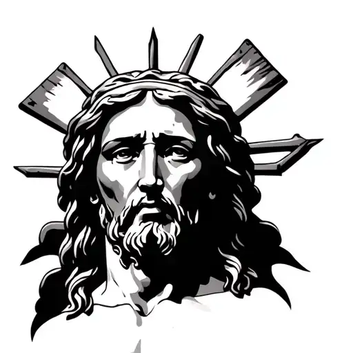 Jesus Crucified Face Made