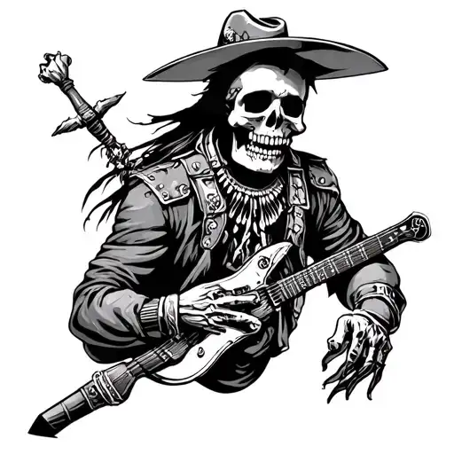 Mexican Punk Rock Skeleton Soldier