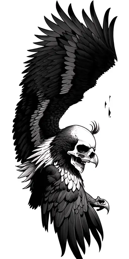 Skull And Eagle Wings