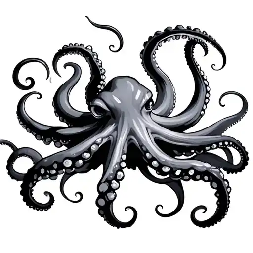 Real Octopus With 8 Tentacles