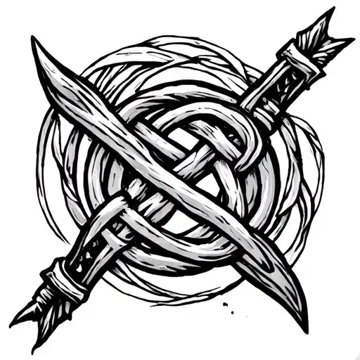 Witch Knot Design Incorporating Elements