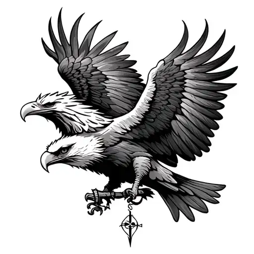 Eagle With A Compass