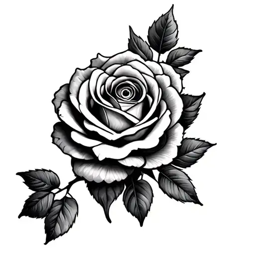 Rose Growing With Owl