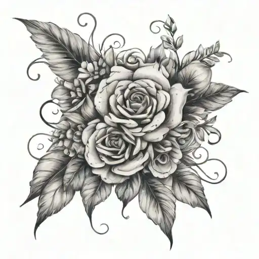 A Beautiful Flower Bouquet With Hidden Philosophical Symbols Incorporated