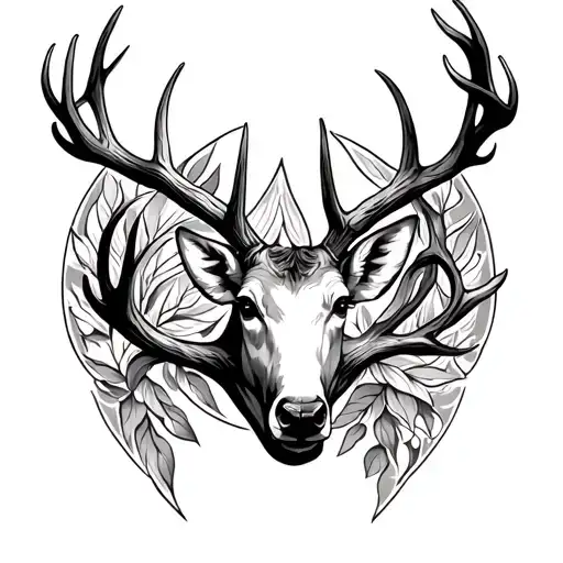 Deer Antlers Intertwined