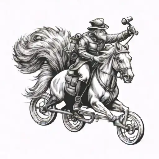 Squirrel Riding Horse