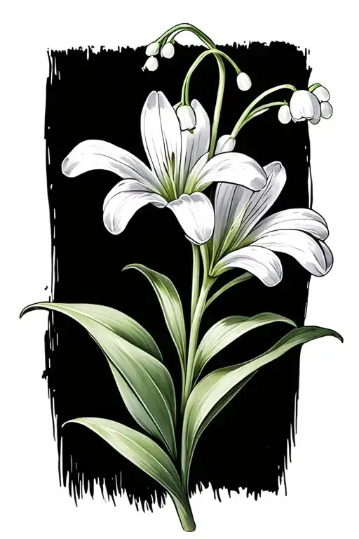 Lily Of The Valley Flower Design Representing