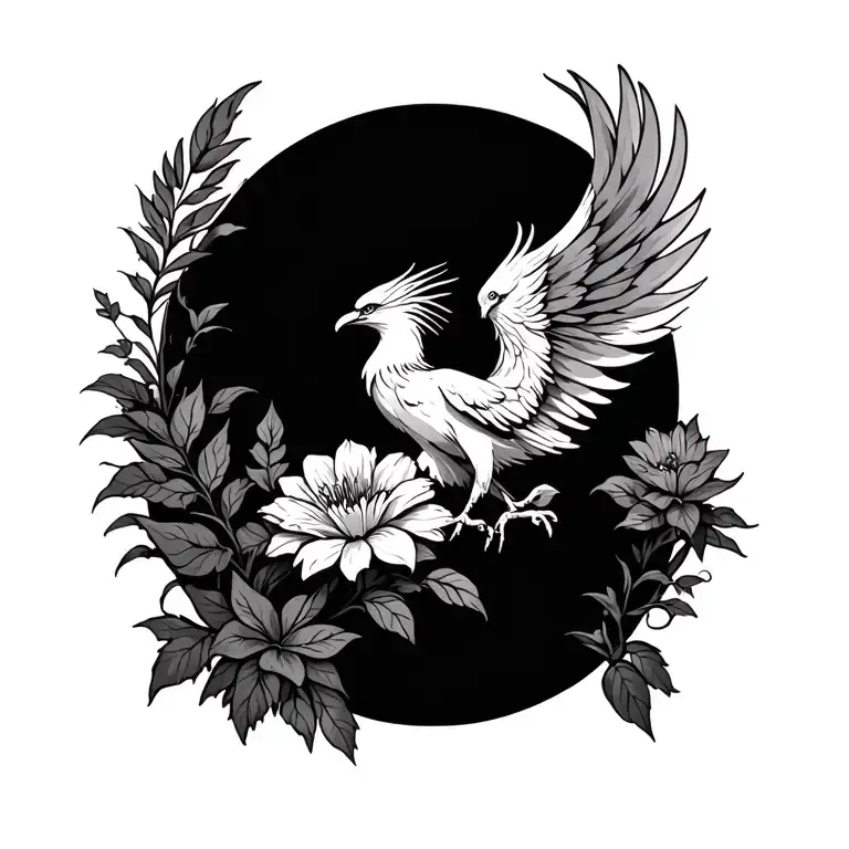 Phoenix Flower Intertwined