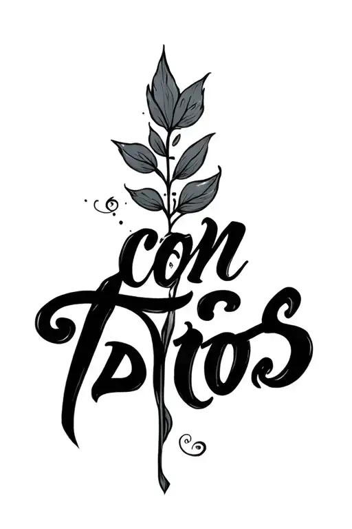 Via Con Dios In Script Font
