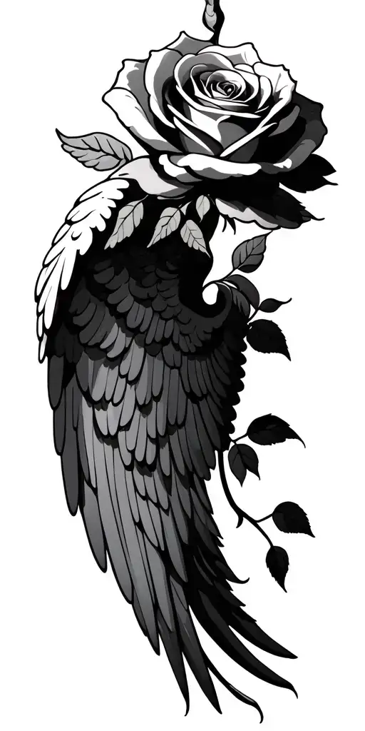 Rose With Angel Wings