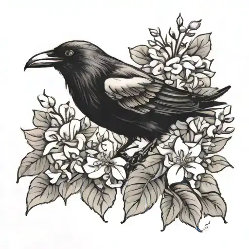 Crow And Lilacs