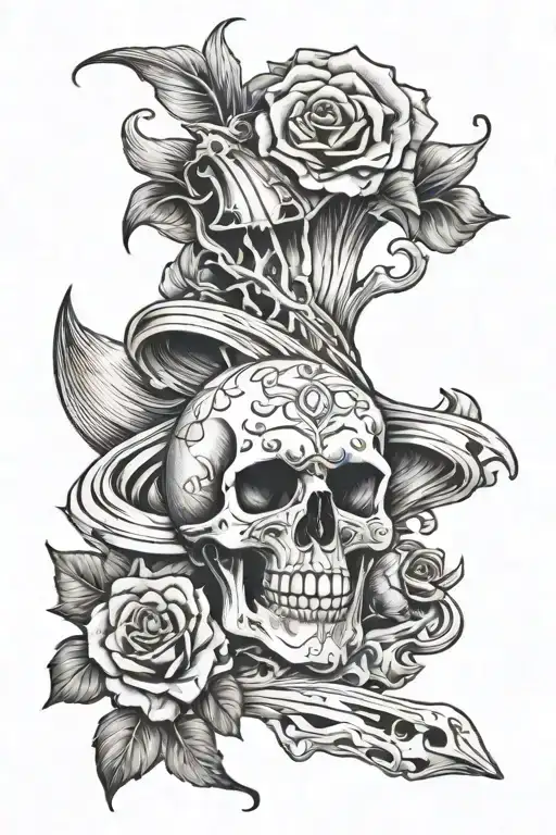 Momento Mori Skull And Sand Time