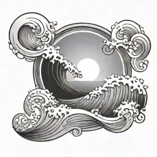 Wave And Moon