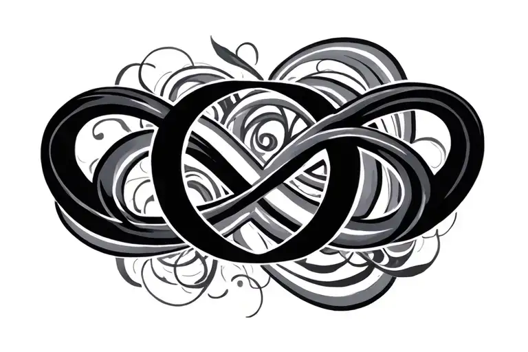 C And P Infinity Symbol Intertwined