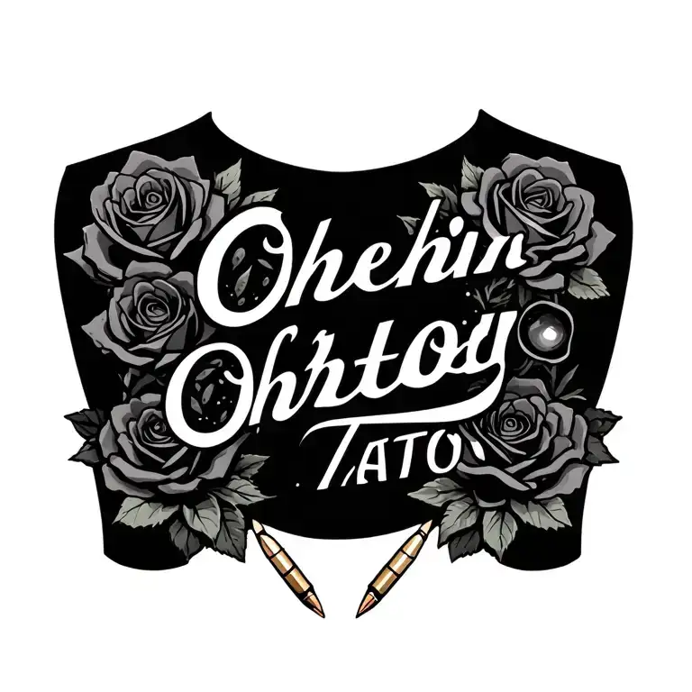 Chest Surname With Roses Bullets And Cells