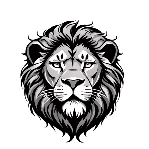 Lion Head Tattoo Holding